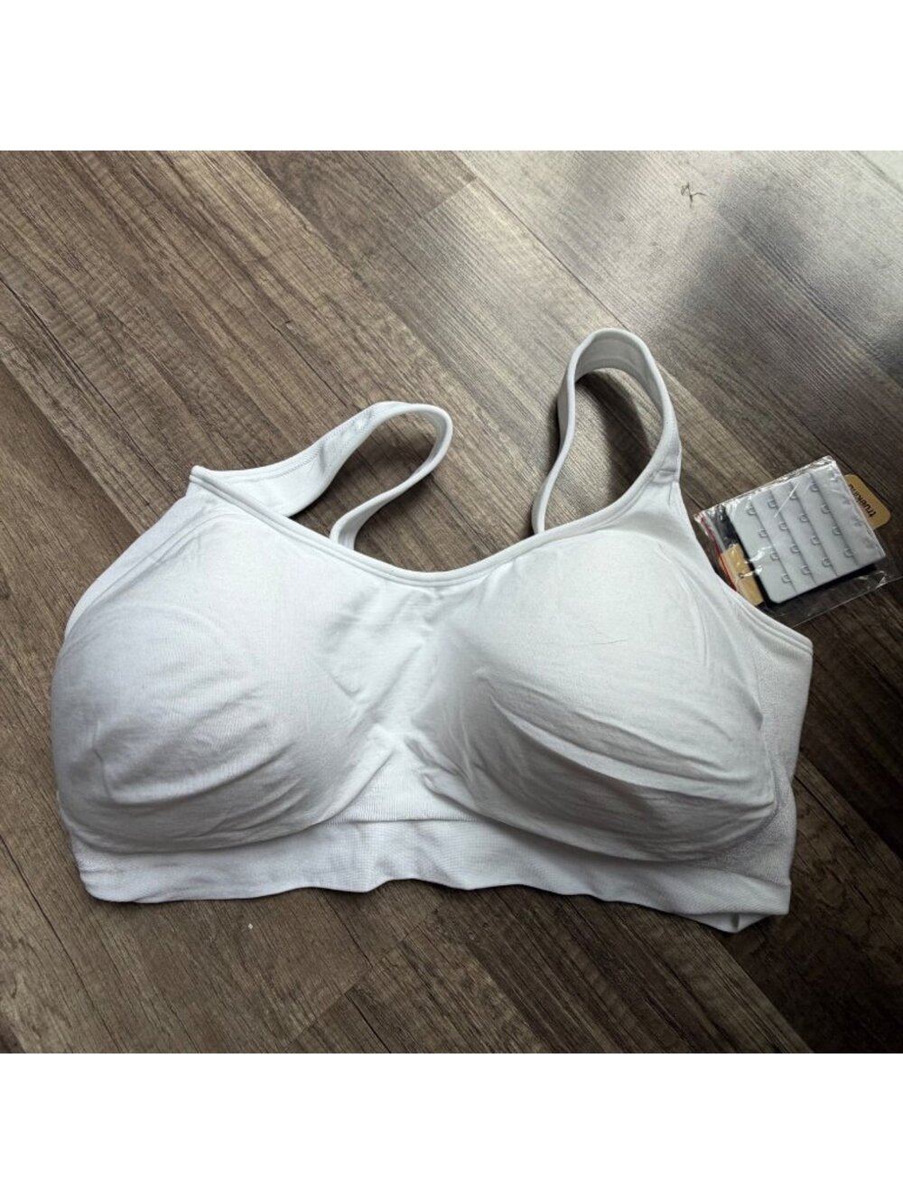Truekind Daily Comfort Wirefree Shaper Bra 3XL White With Bra Extender